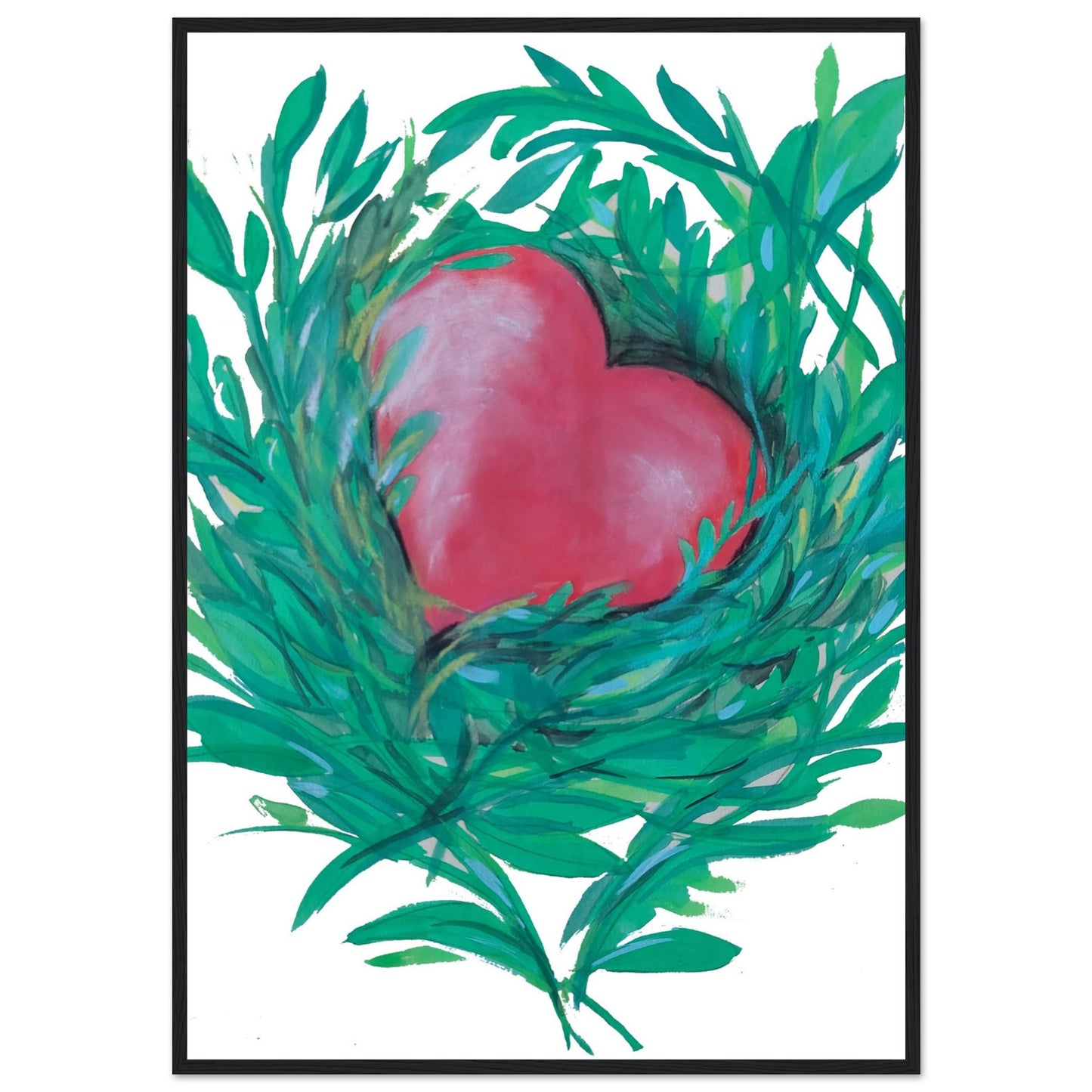 Nested Heart - Premium Matte Paper Wooden Framed Poster