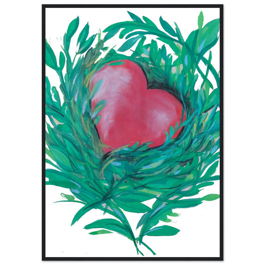 Nested Heart - Premium Matte Paper Wooden Framed Poster